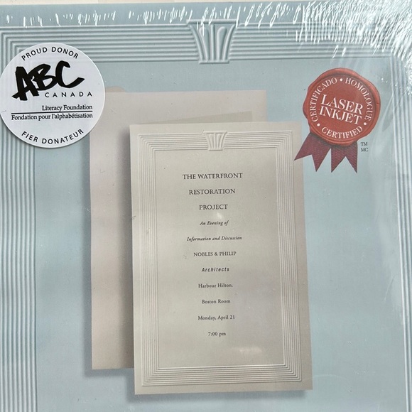 First Base Overtures Embossed Invitation Card - Picture 3 of 7